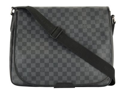 District MM Messenger, &pound;850, Handbags, Grey, Leather, Front view